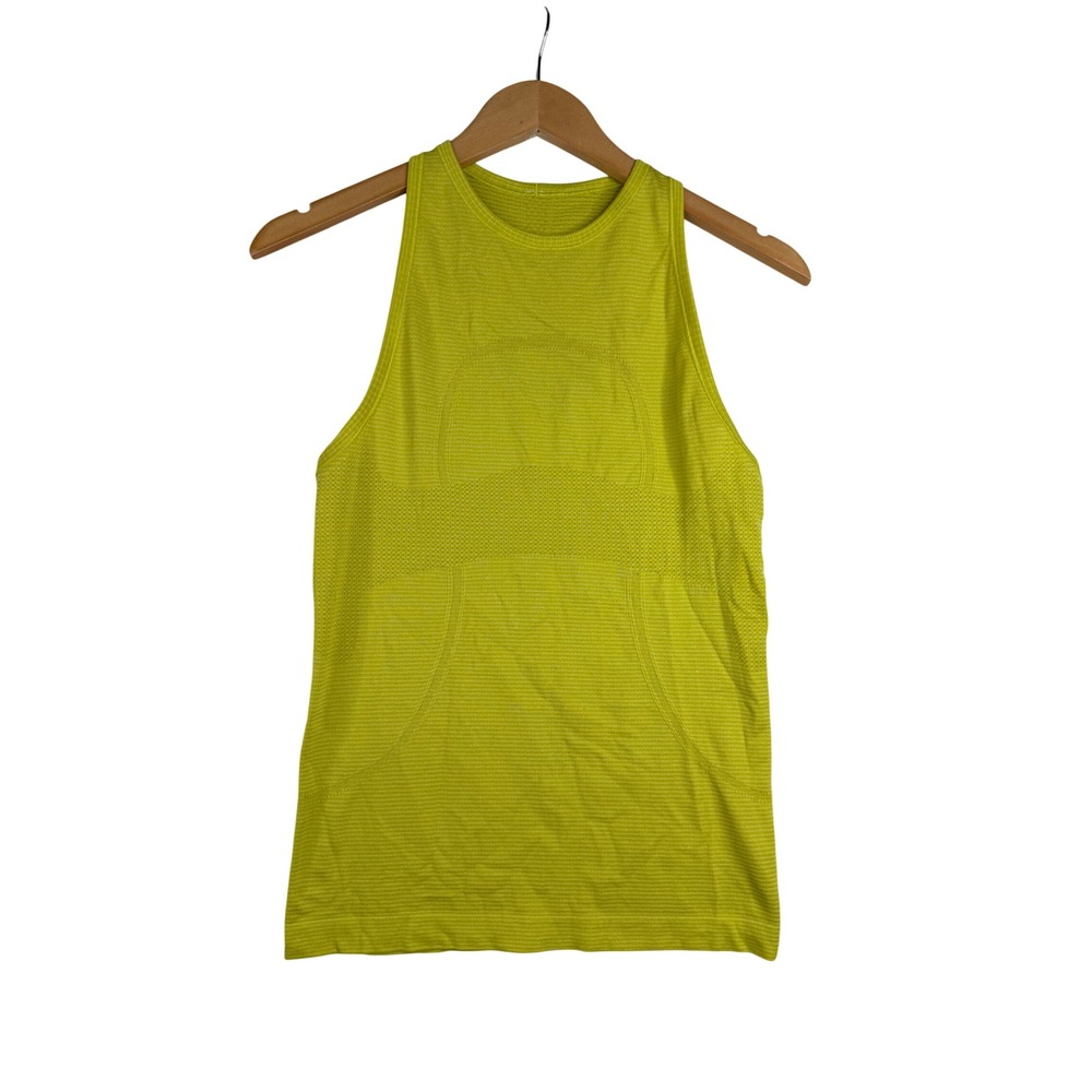 Lululemon Athletica High Neck Athletic Tank Top size 6 Yellow